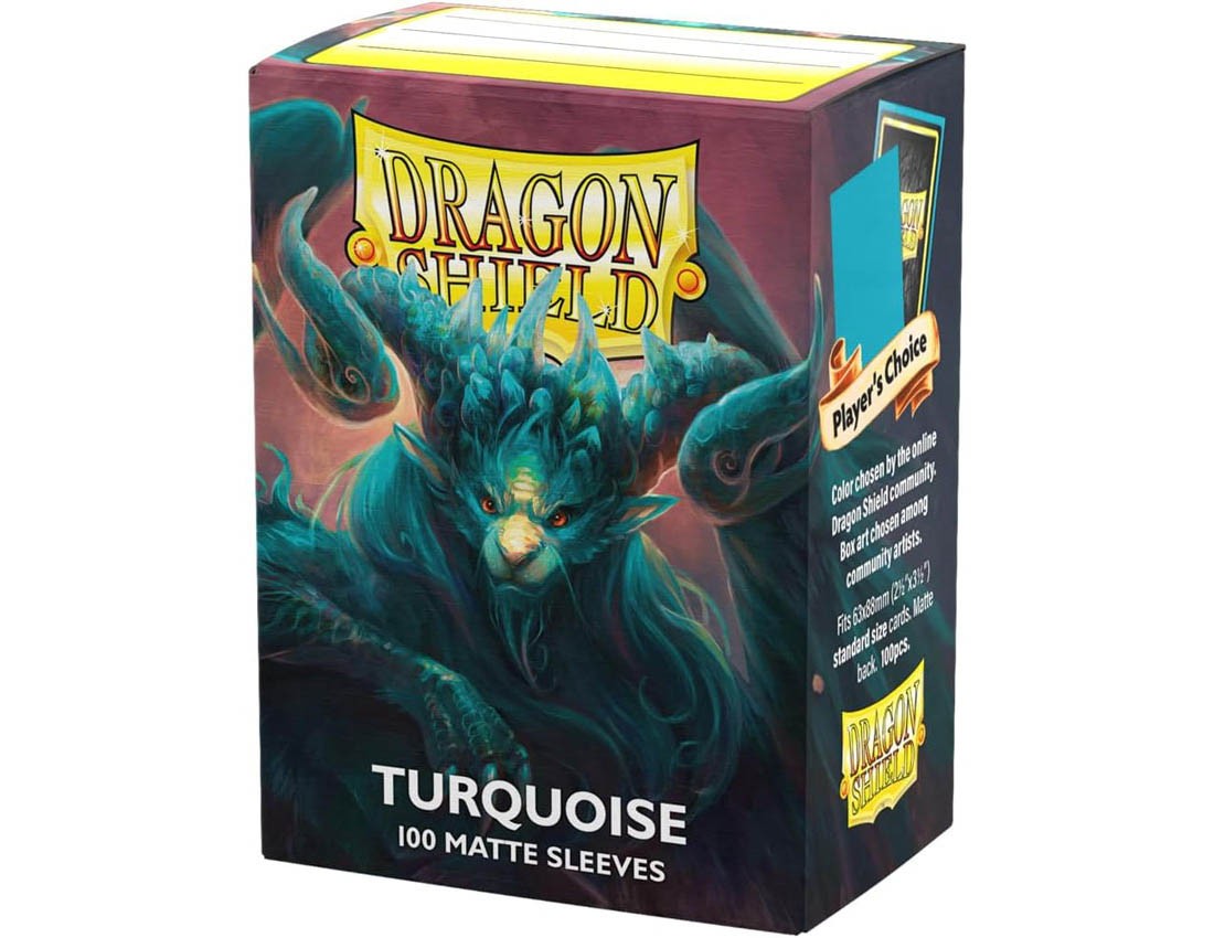 【ドラゴンシールド】AT-11055 ドラゴンシールド マット スタンダードサイズ-Turquoise(100枚入り)